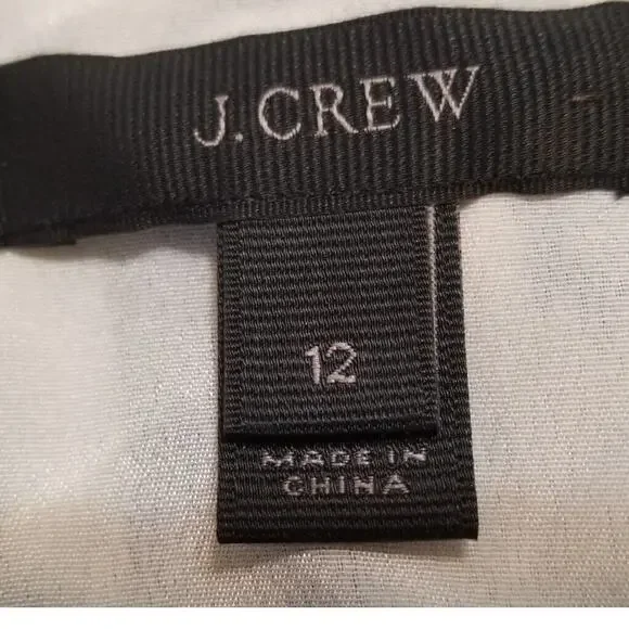 J. Crew Black & White Geometric A-Line Dress - Size 12 - Picture 4 of 8